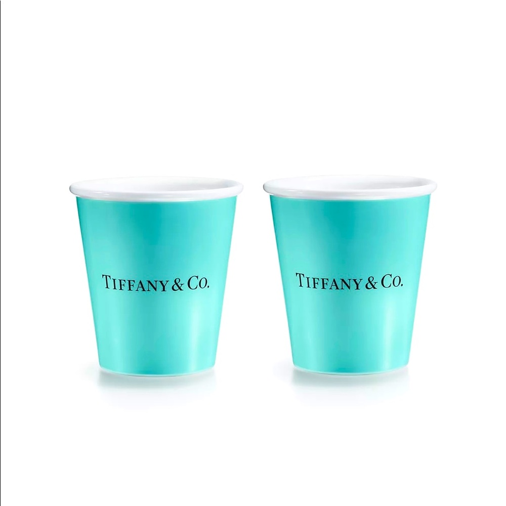 Tiffany’s breakfast cups new in box never used